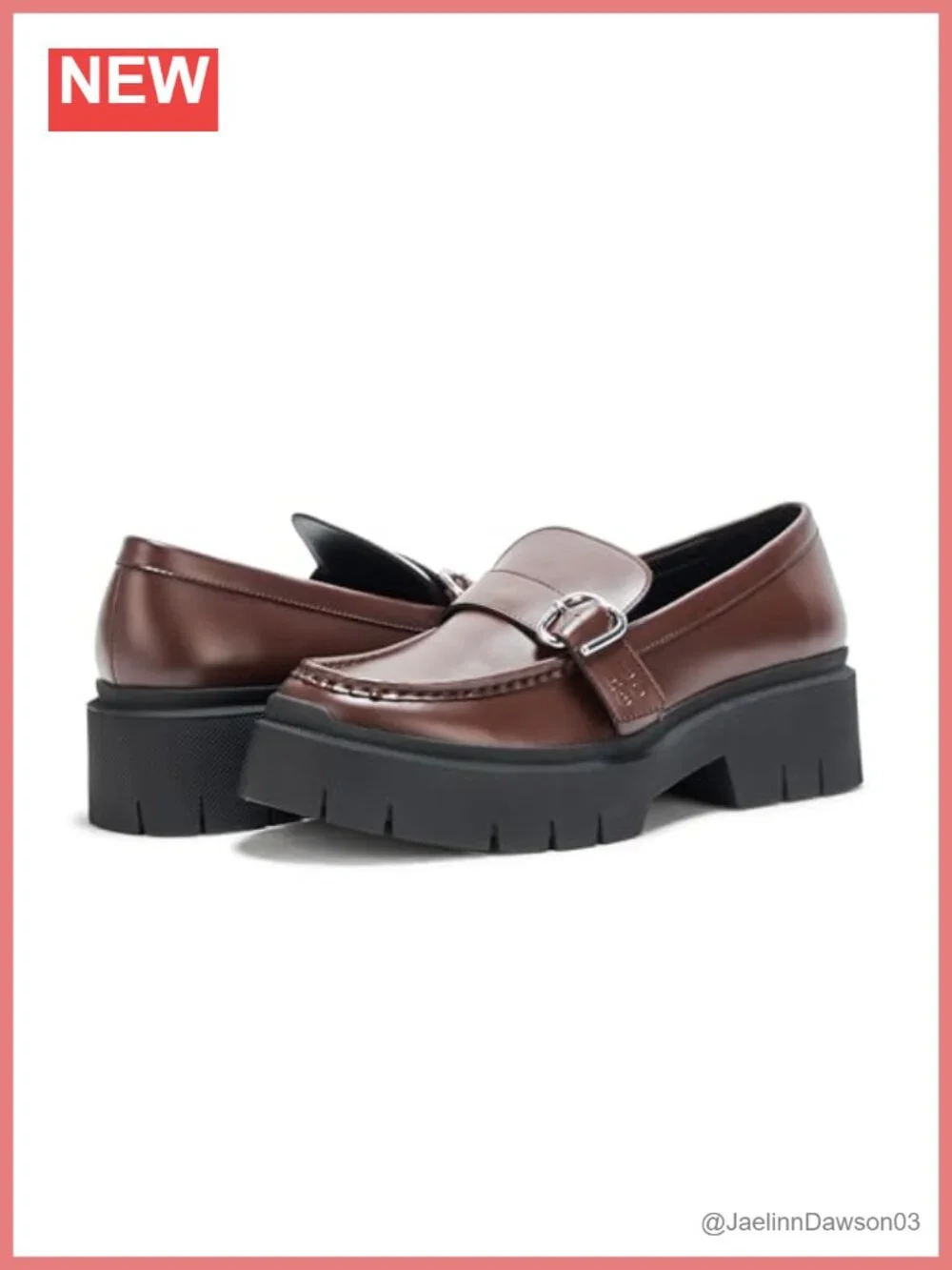 Chunky Platform Loafers Cushioned Pull-On Shoes